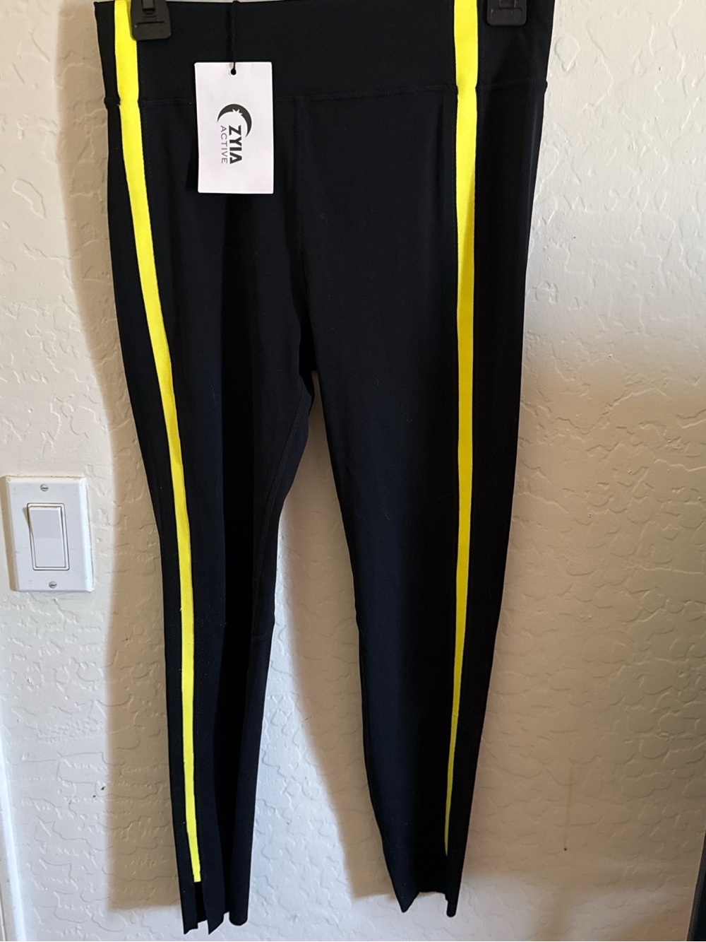 ZYIA Black Active Leggings with Subtle Logo Tag
